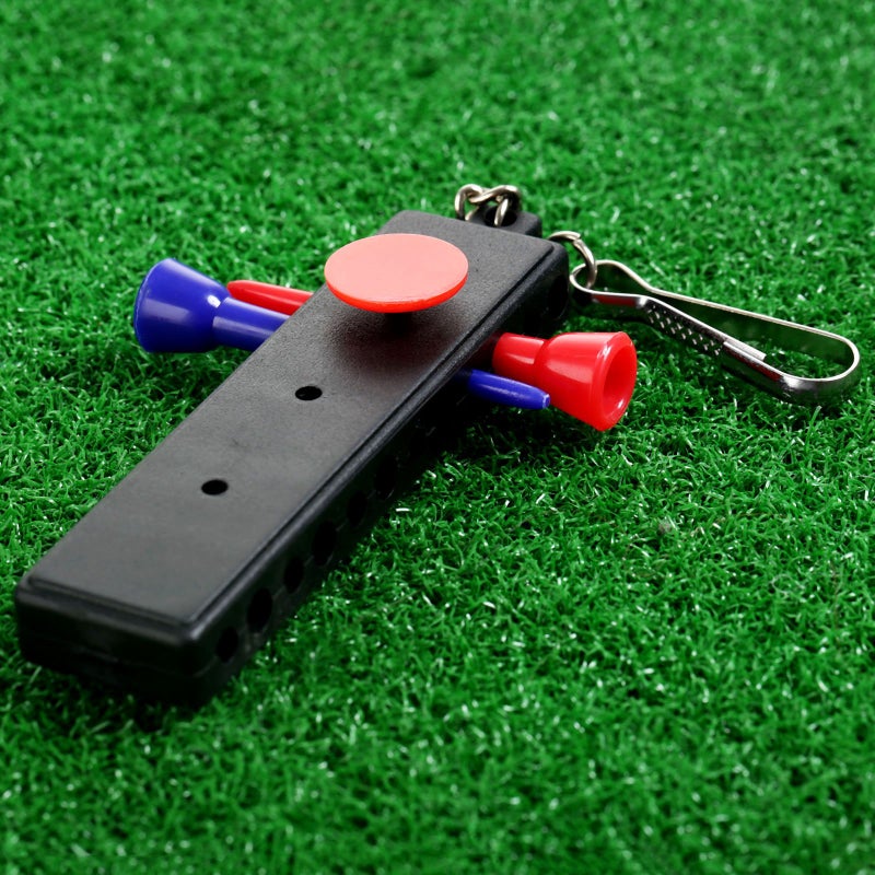 MUXSAM 1Pcs Black Golf Tee Holder Carrier 12 Tee Hole 3 Ball Markers Keychain Golf Accessory - Image 2